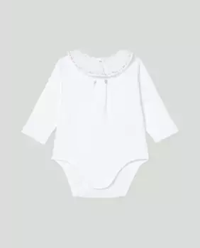 Боди для девочки с длинными рукавами и принтом Coconut El Corte Ingls, белый