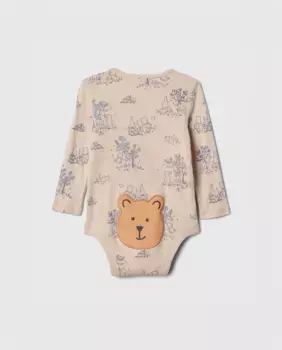 Боди для девочки с медвежьим принтом Gap, мультиколор