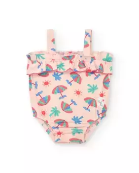 Боди для девочки с принтом и оборкой Tuc tuc, розовый