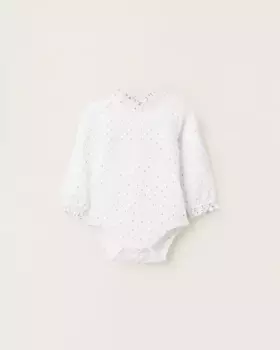 Боди для девочки с принтом и рюшами Zippy, белый