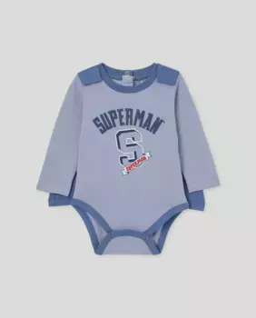 Боди для мальчика, лицензированная накидка Супермена Baby El Corte Ingls, синий