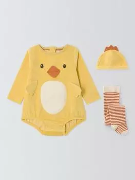 Боди для малышки-цыпочки John Lewis, желтый