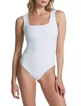 Боди Do It All Denim Squareneck в белом цвете Commando