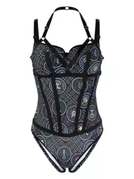 Боди Ecclesia с принтом Marlies Dekkers, черный