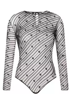 Боди Elisabetta Franchi Slim Fit, черный