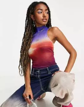 Боди Elsie & Fred из сетки с эффектом омбре и деталями бюстгальтера-бандо