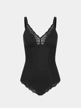 Боди Erlich Textil mit Spitze Eleonora, черный