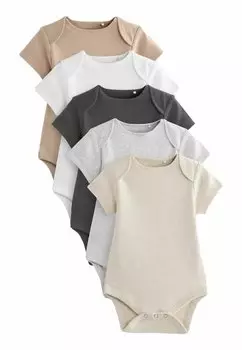 Боди ESSENTIAL SHORT SLEEVE 5 PACK-REGULAR FIT Next, цвет neutral