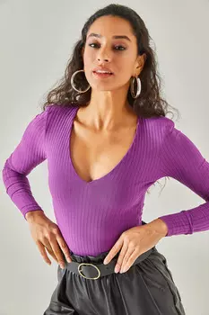 Боди - Фиолетовый - Классический крой Olalook