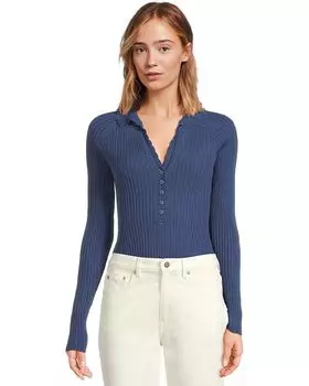 Боди Free People Ready For It Bodysuit, темно-синий