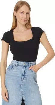 Боди Free People Square Eyes Bodysuit, черный