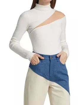 Боди Gauge81 из смесовой шерсти Teba, слоновая кость