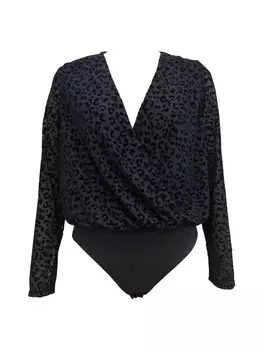 Боди GINI LONDON Gini Black Animal, черный