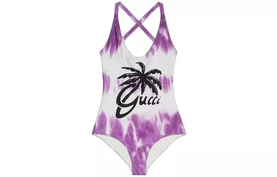 Боди Gucci из лайкры, фиолетовый