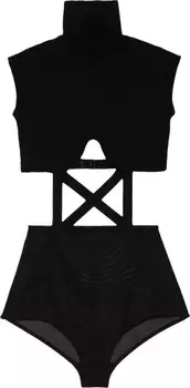 Боди Gucci Knitted Bodysuit With Harness Detail Black, черный