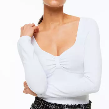 Боди H&amp;M Ribbed Jersey, белый