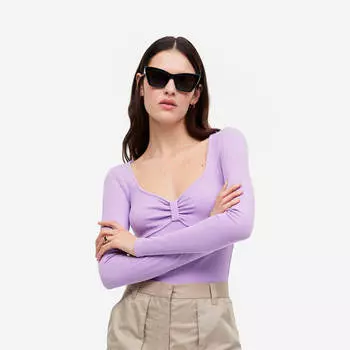 Боди H&amp;M Ribbed Jersey, светло-фиолетовый