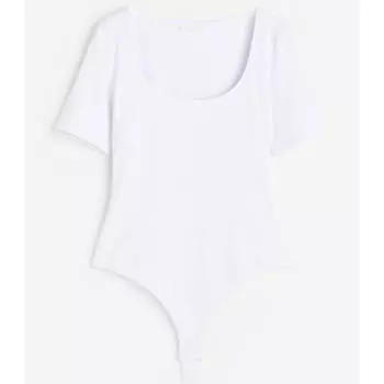 Боди H&amp;M Short-sleeved Thong, белый