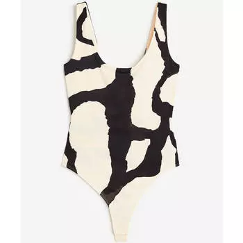 Боди H&amp;M Textured , черный/белый