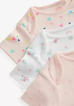 Боди HIP DYSPLASIA SHORT SLEEVE 3 PACK, REGULAR FIT Next, розовый