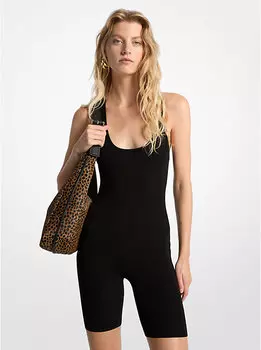 Боди из эластичной вискозы Michael Kors, черный