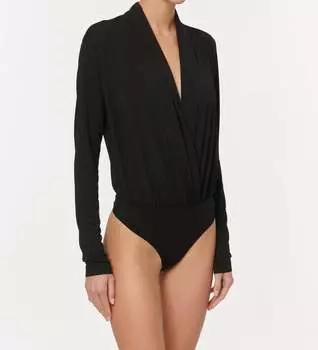 Боди из джерси Cindy черного цвета Cami NYC
