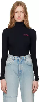 Боди из джерси MM6 Maison Margiela, черный