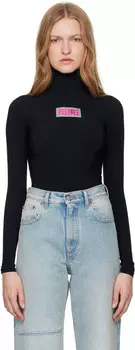 Боди из джерси MM6 Maison Margiela, черный