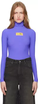 Боди из джерси MM6 Maison Margiela, фиолетовый