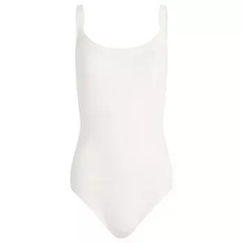 Боди из хлопкового джерси с круглым вырезом Skims, цвет marble