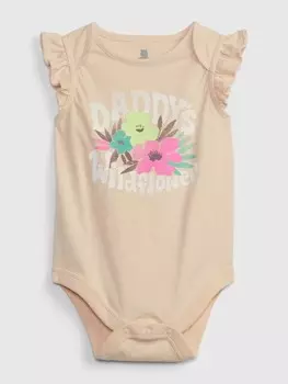 Боди из органического хлопка Gap, бежевый