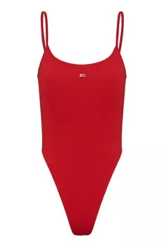 Боди из органического хлопка с логотипом Tommy Jeans, красный