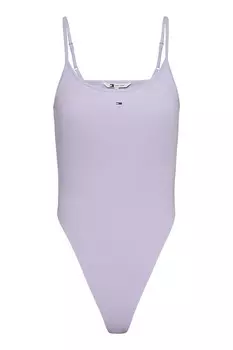 Боди из органического хлопка с логотипом Tommy Jeans, фиолетовый