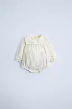 Боди из плюметиса ZARA, экрю