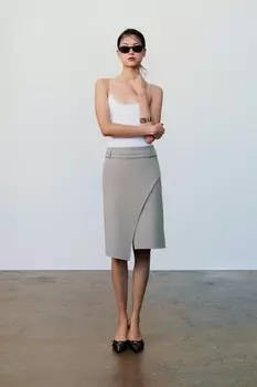 Боди из полиамида ZARA, белый