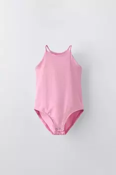 Боди из полиамида ZARA, розовый