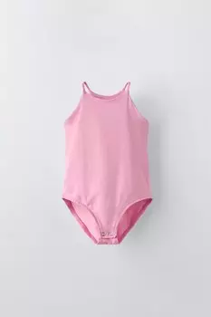 Боди из полиамида ZARA, розовый