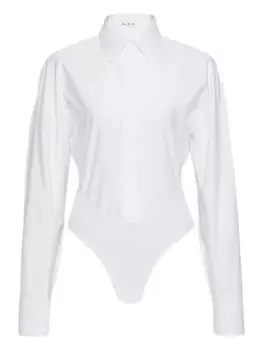 Боди из поплиновой рубашки Alaa, белый