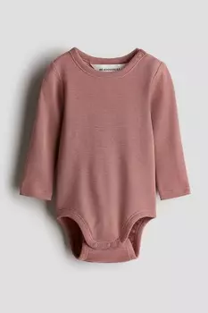 Боди из шерстяного трикотажа. H&M, розовый