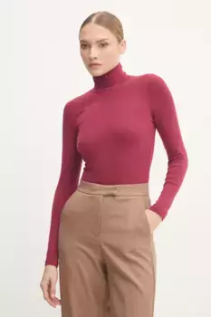 Боди из смесового шелка Answear Lab, красный