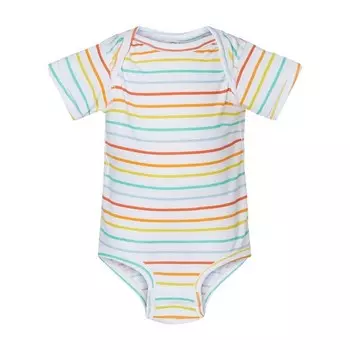 Боди из тонкого джерси для младенцев Rabbit Skins, цвет Rainbow Stripe