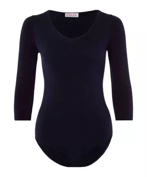 Боди из тонкого хлопка, рукава 3/4 Falke, синий