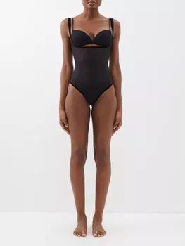 Боди из тюля forming strong Wolford, черный