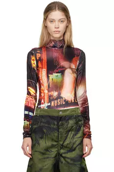 Боди из велюра Pigalle' Jean Paul Gaultier, мультиколор