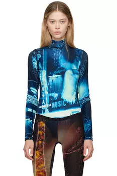 Боди из велюра Pigalle' Jean Paul Gaultier, мультиколор