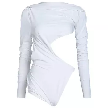 Боди Jacquemus, кремово-белый