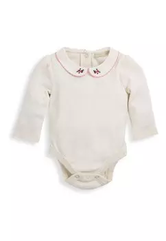 Боди JoJo Maman Bb, цветочная вышивка