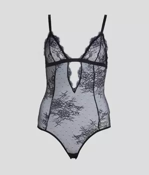 Боди Karl Lagerfeld Lace Deep, черный