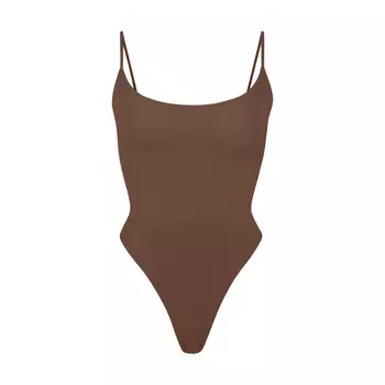 Боди-комбинезон на кайме SKIMS Fits Everybody, цвет Jasper