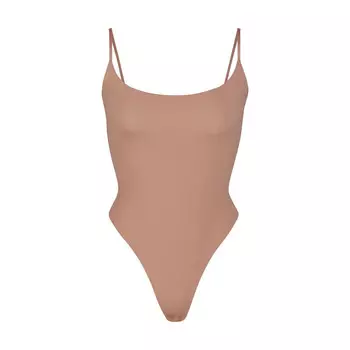 Боди-комбинезон на кайме SKIMS Fits Everybody, цвет Sienna